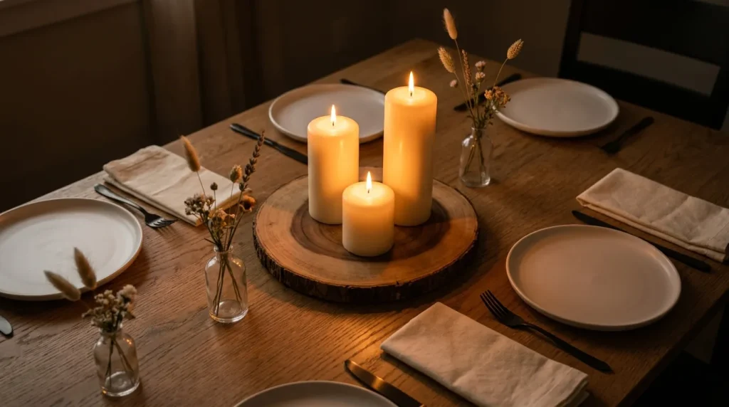 Candlelit Table Setting