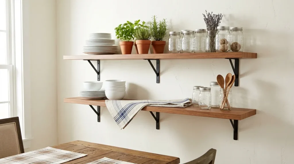Open Floating Shelves
