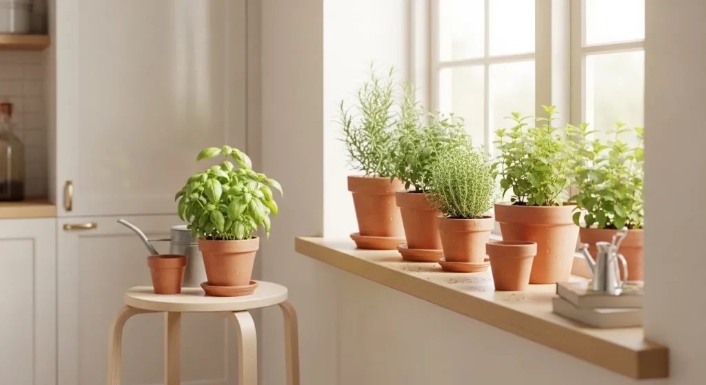 Potted Herb Garden Corner