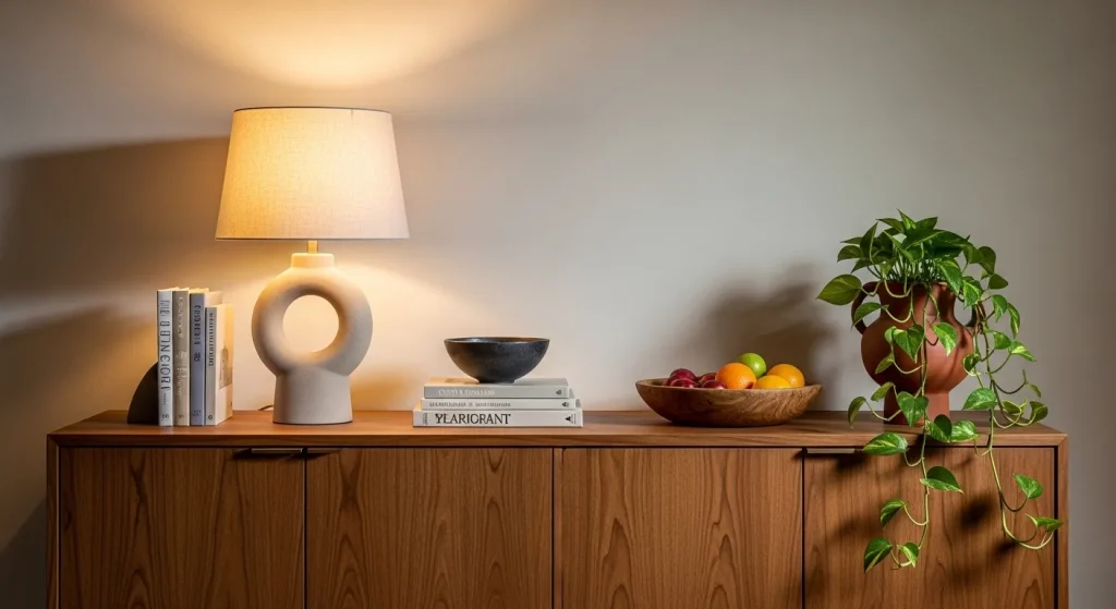 Wooden Sideboard Styling