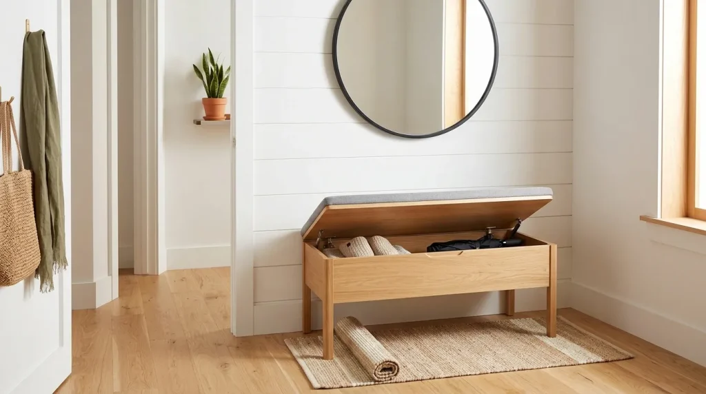 Bench with Hidden Storage