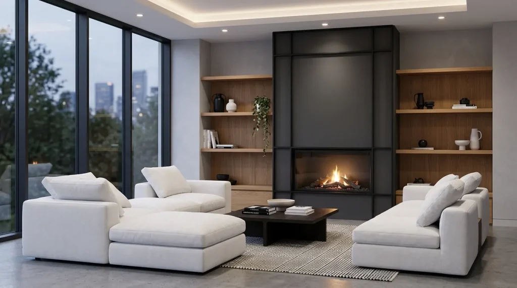 Black Frame Hearth