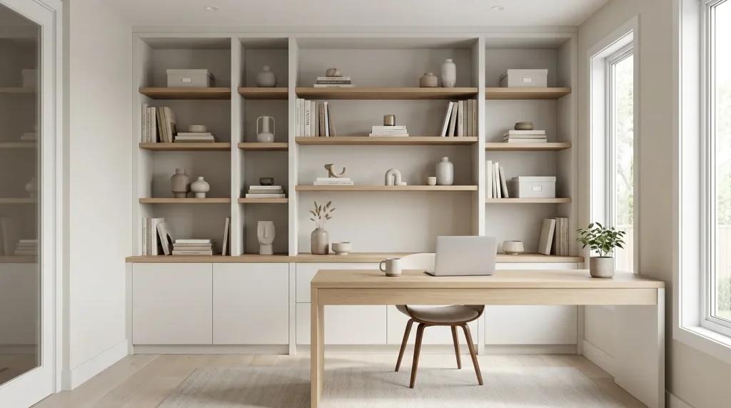 Built-In Shelving Wall