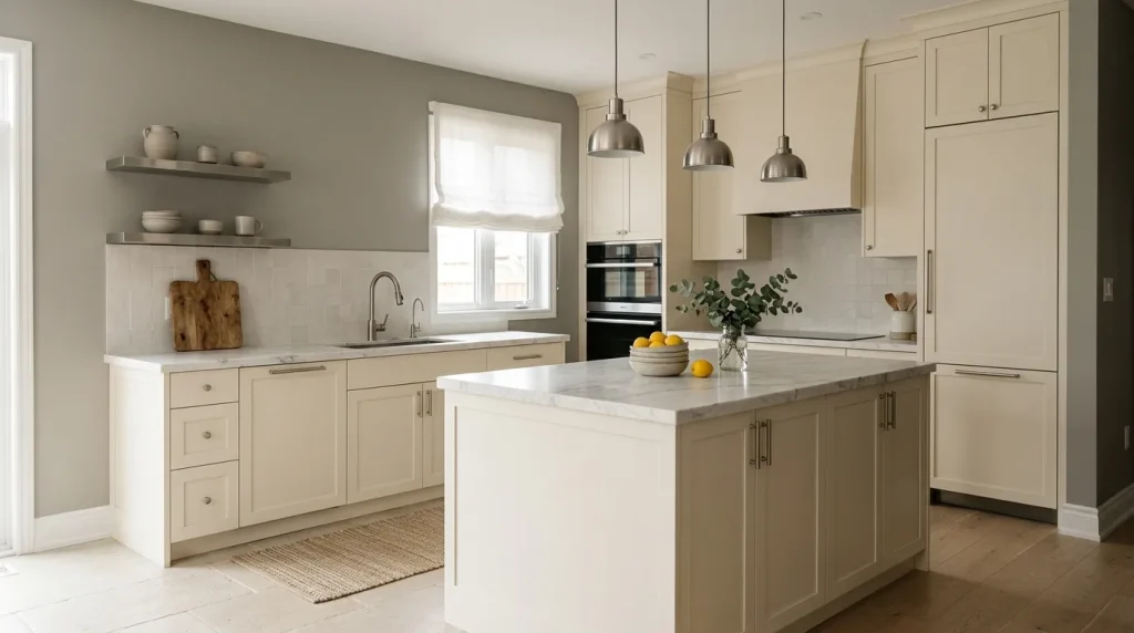 Cream & Soft Gray