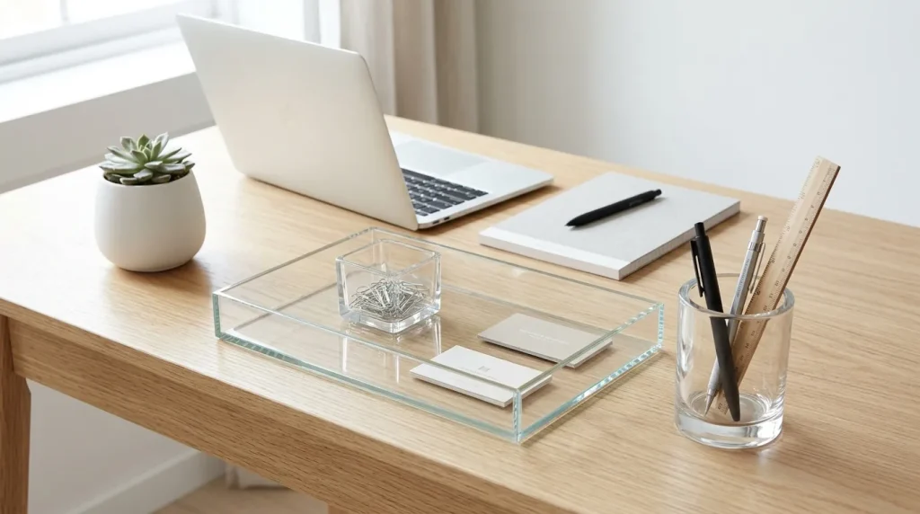 Glass Desk Accessories