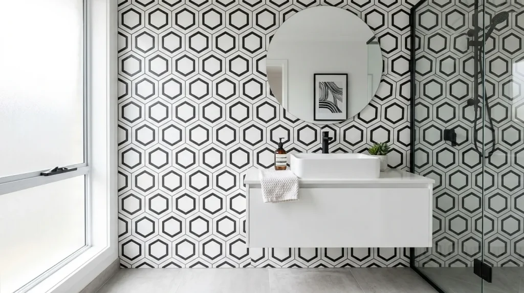 Hexagon Tile Walls