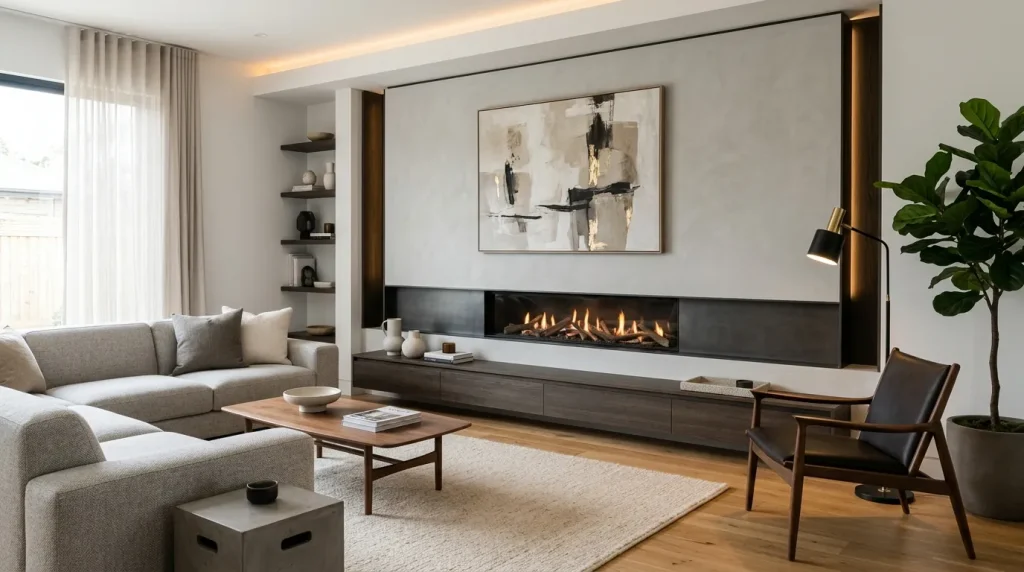 Linear Fireplace Feature