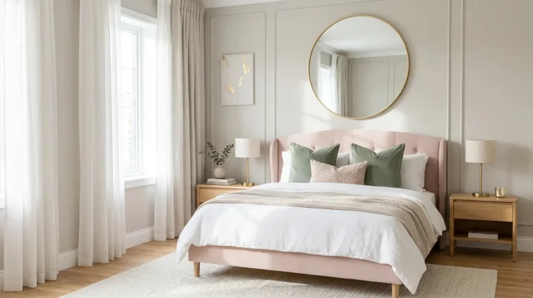Pink and Green Bedroom Decor