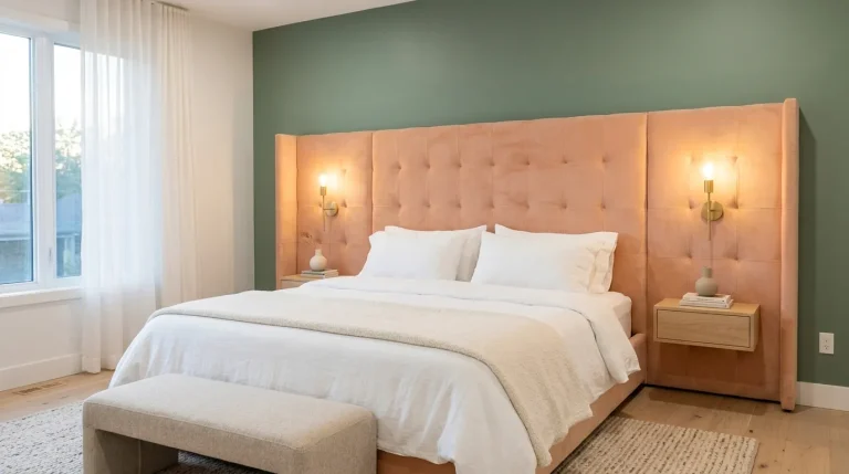 Sage Green & Peach Bedroom Ideas