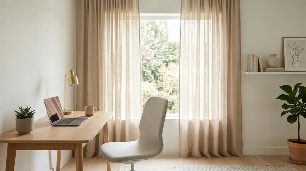 Soft Linen Curtains office