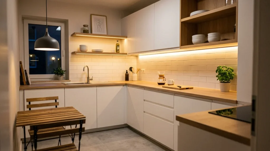 Warm LED Strip Wall