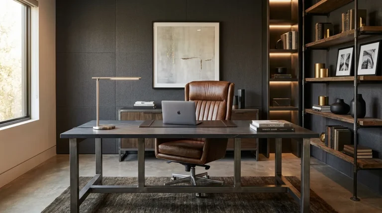 masculine home office