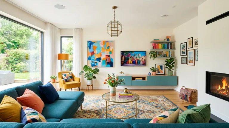 modern colorful living room