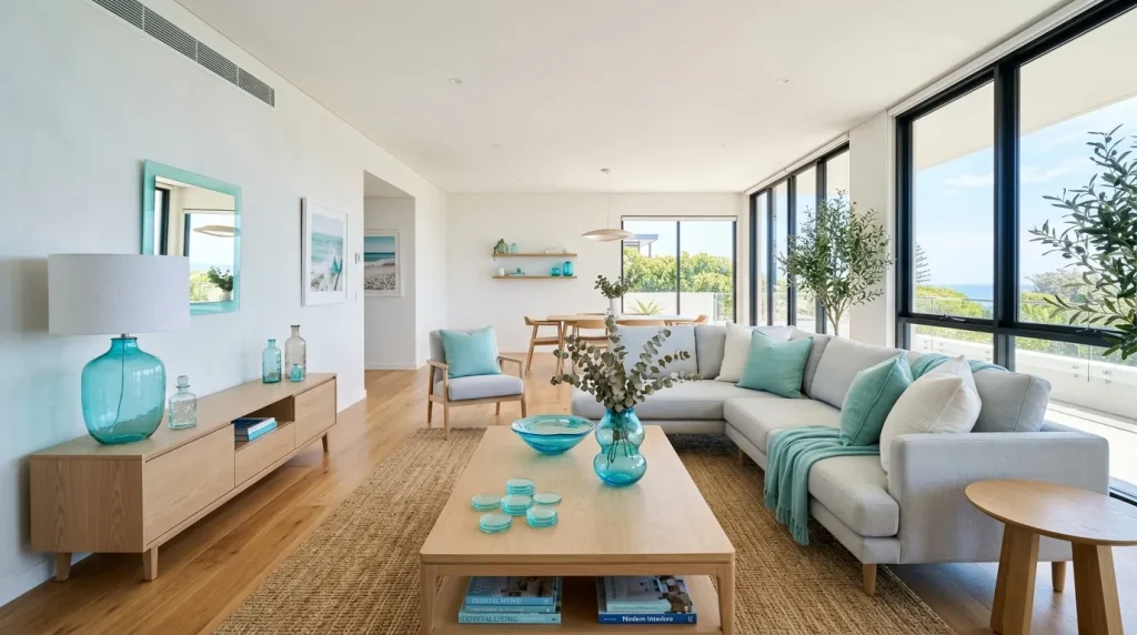 Aqua Glass Accents