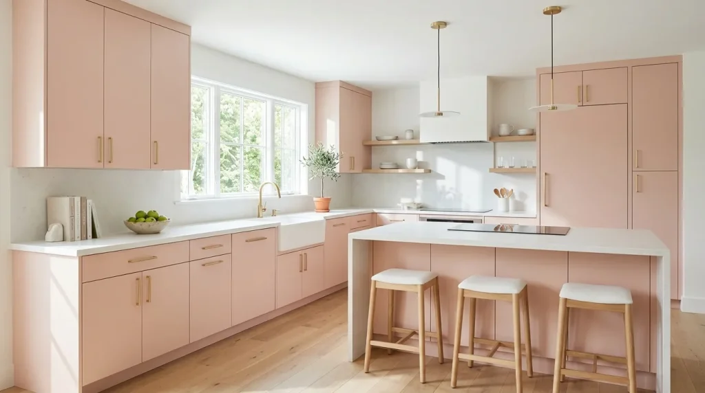 Blush Color Cabinets