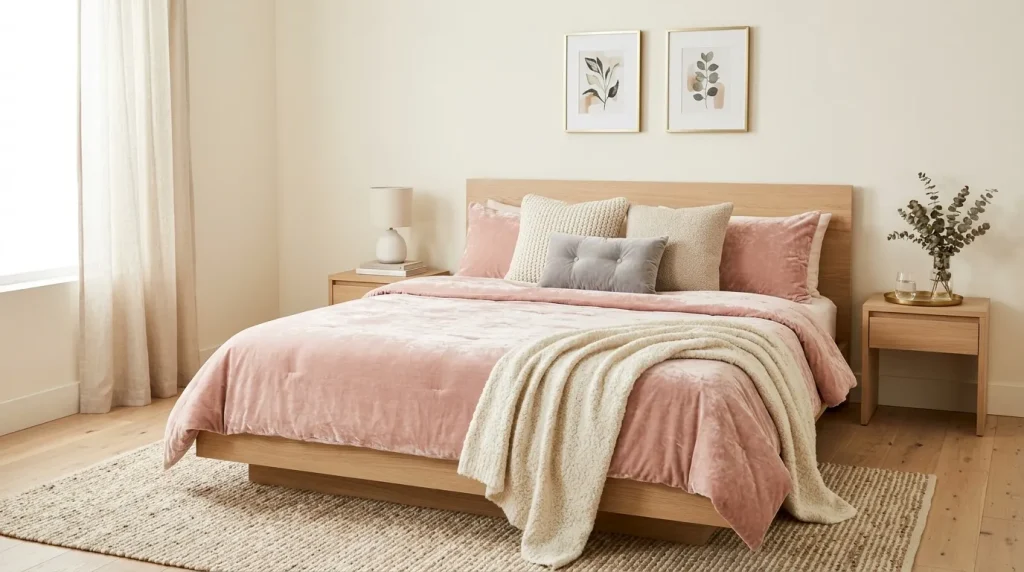 Blush Velvet Bedding