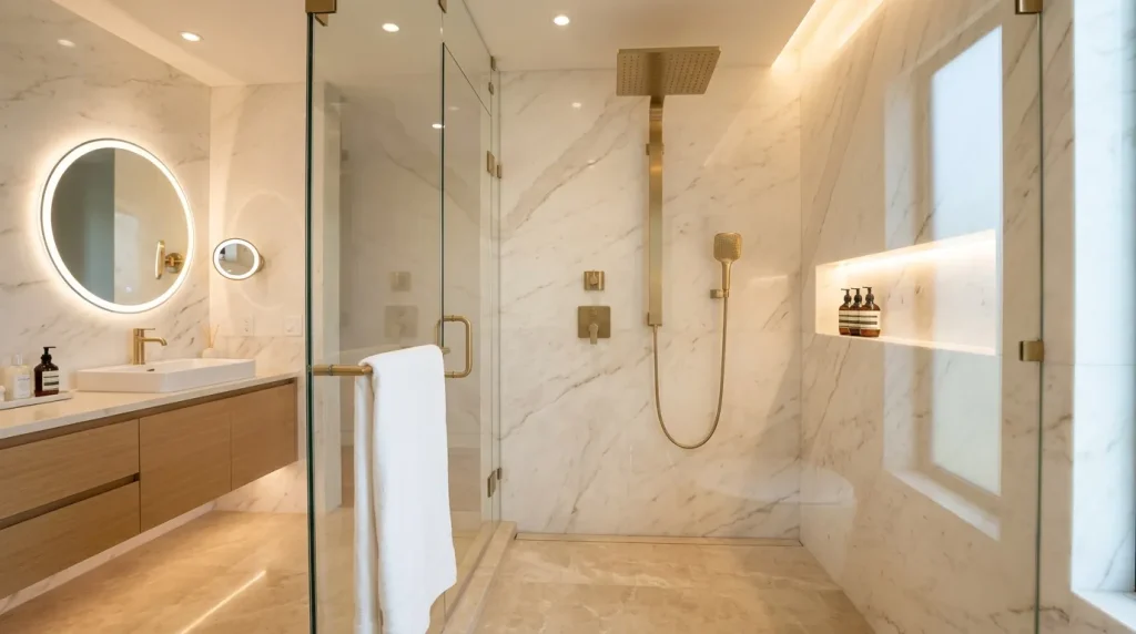 Brushed Gold Fixtures