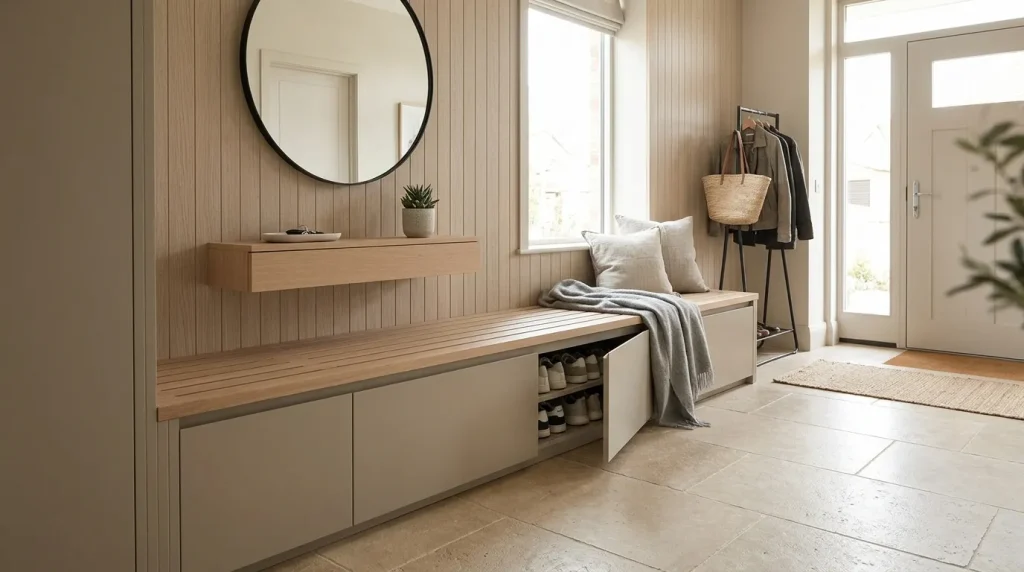 Built-In Bench Storage