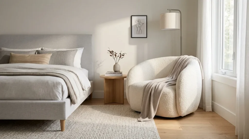 Curved Accent Chair