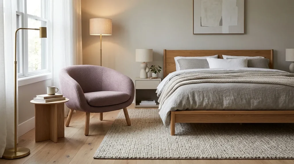 Curved Accent Chair