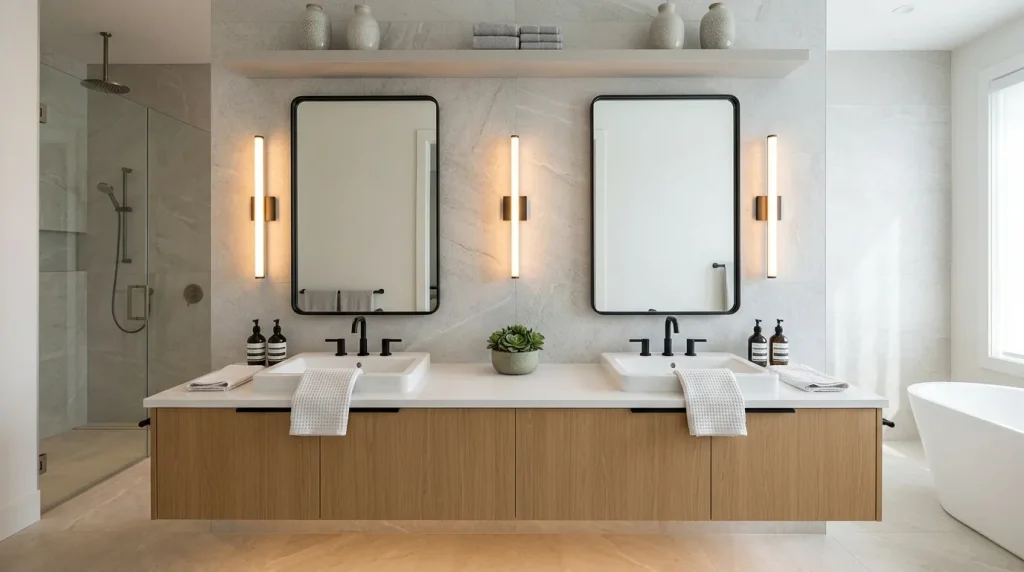 Double Vanity Mirror Set