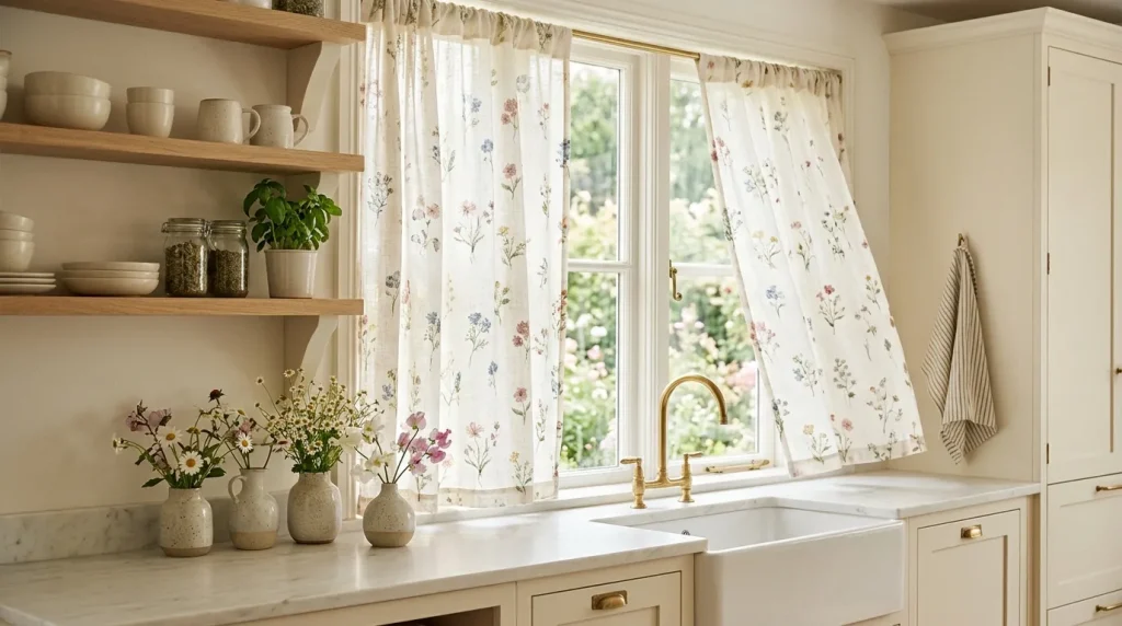 Floral Window Curtains