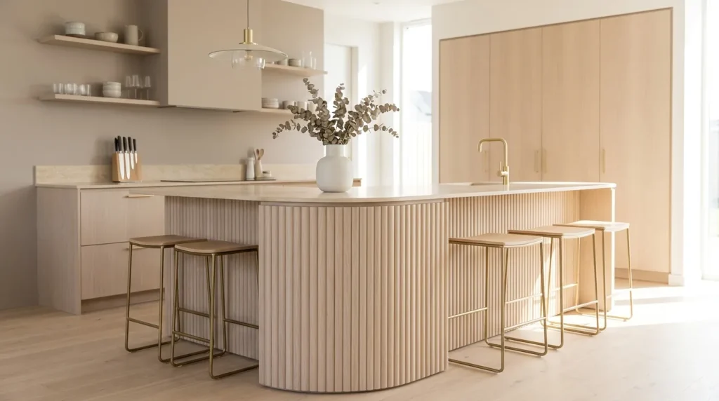 Fluted Oak Finish