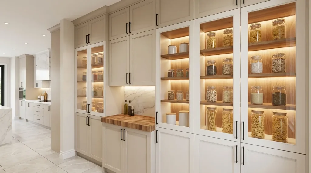 Glass Front Shelving