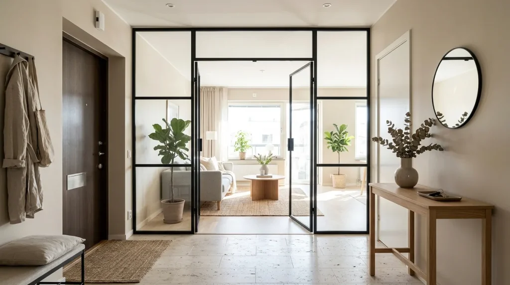 Glass Partition Entry