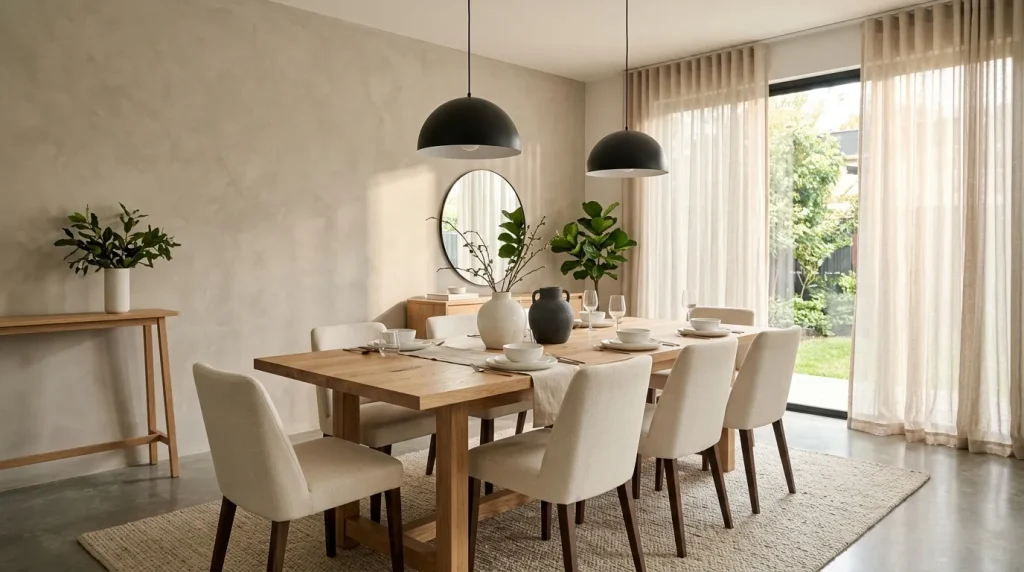 Greige Dining Space