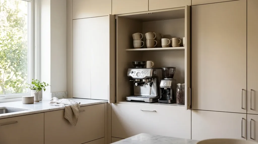 Hidden Cabinet Coffee Bar