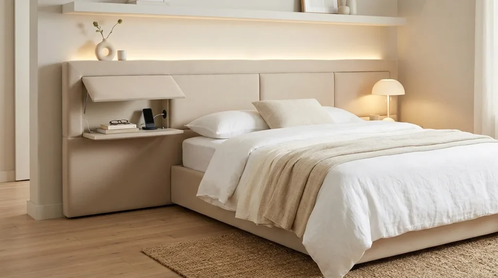 Hidden Storage Headboard