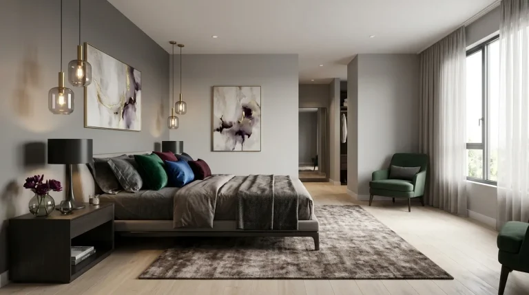 Jewel tone bedroom