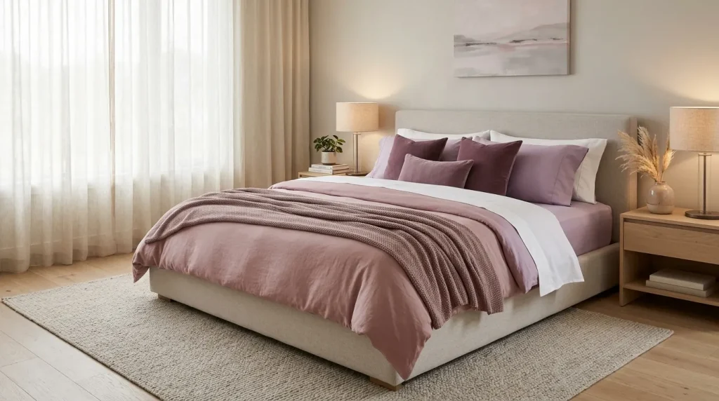 Layered Mauve Bedding