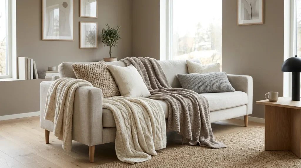 Layered Throw Blankets