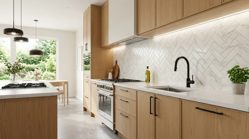 Marble Herringbone