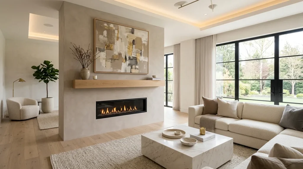 Minimalist Fireplace Wall