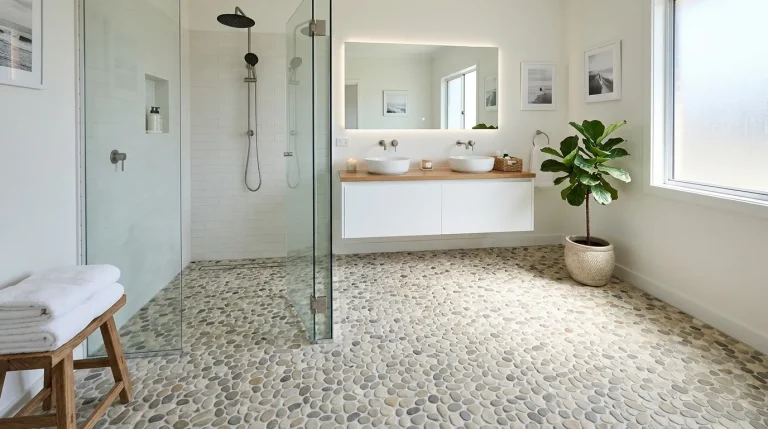 Modern coastal bathroom