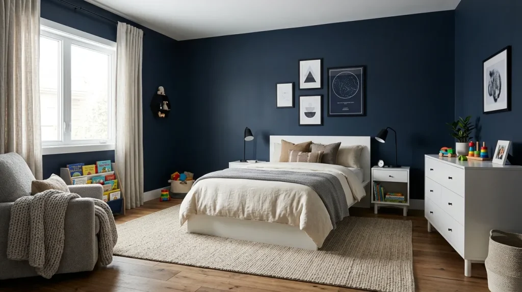 Moody Navy Walls
