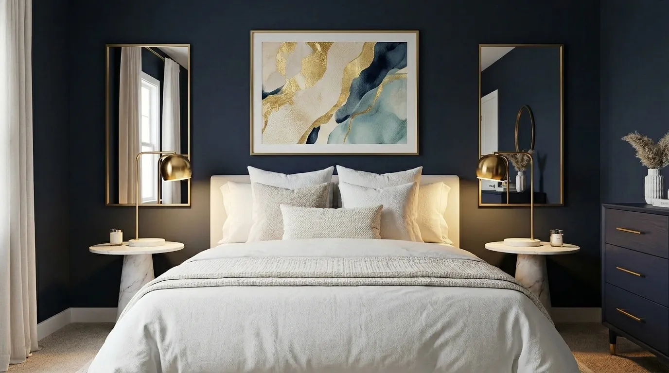Navy blue bedroom ideas