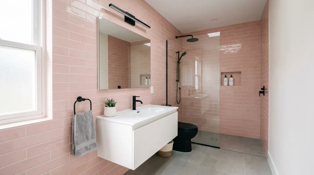 Pink Subway Tiles