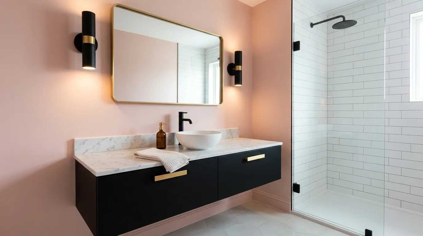 Pink and Black Bathroom Ideas