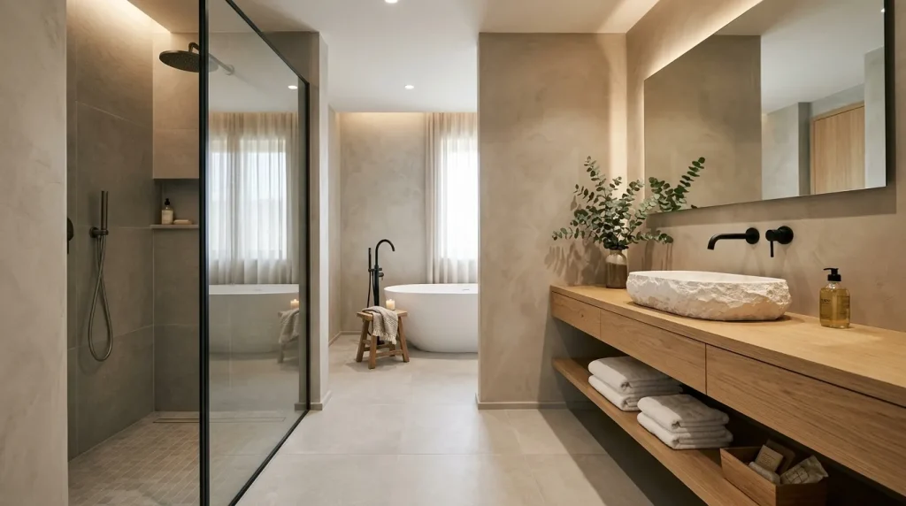 Textured Bathroom Retreat