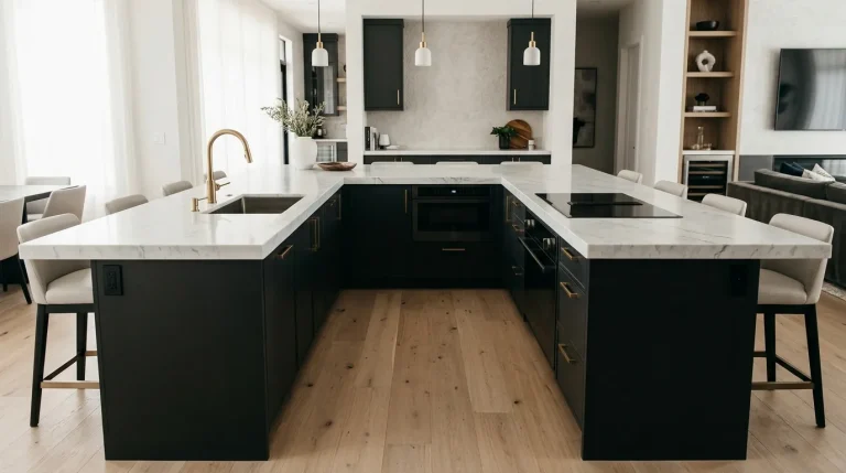 U shape kitchen island ideas