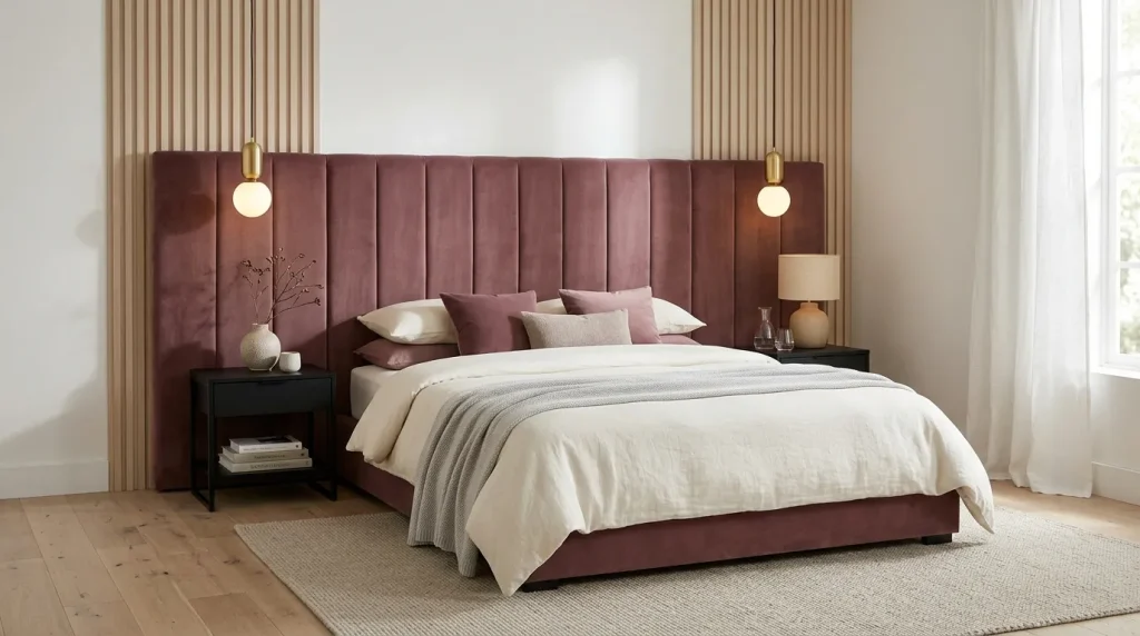 Velvet Accent Headboard