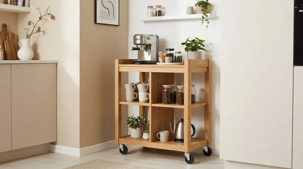 Wooden Coffee Cart