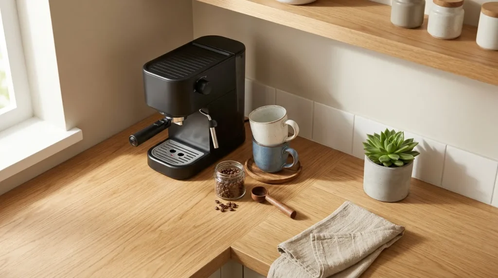Wooden Counter Setup