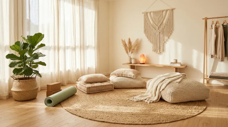 boho yoga room ideas