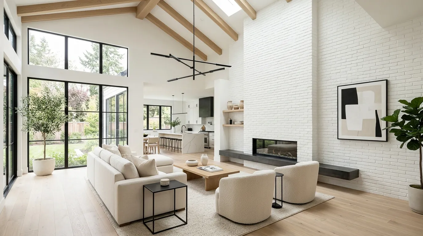 white brick fireplace ideas