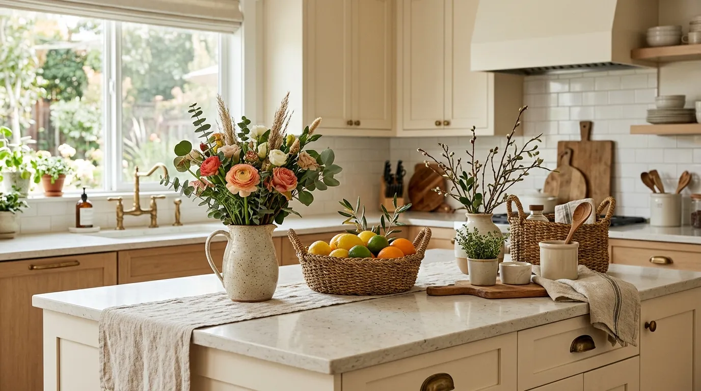 kitchen counter decor
